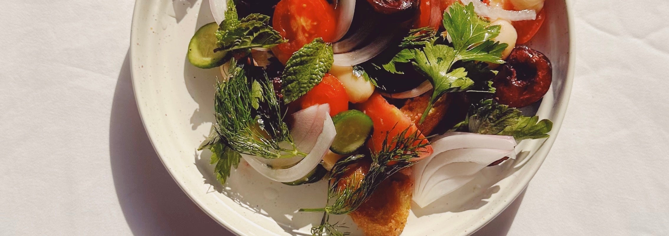 Image for Greek panzanella: Panzanella, but with a touch of Greece