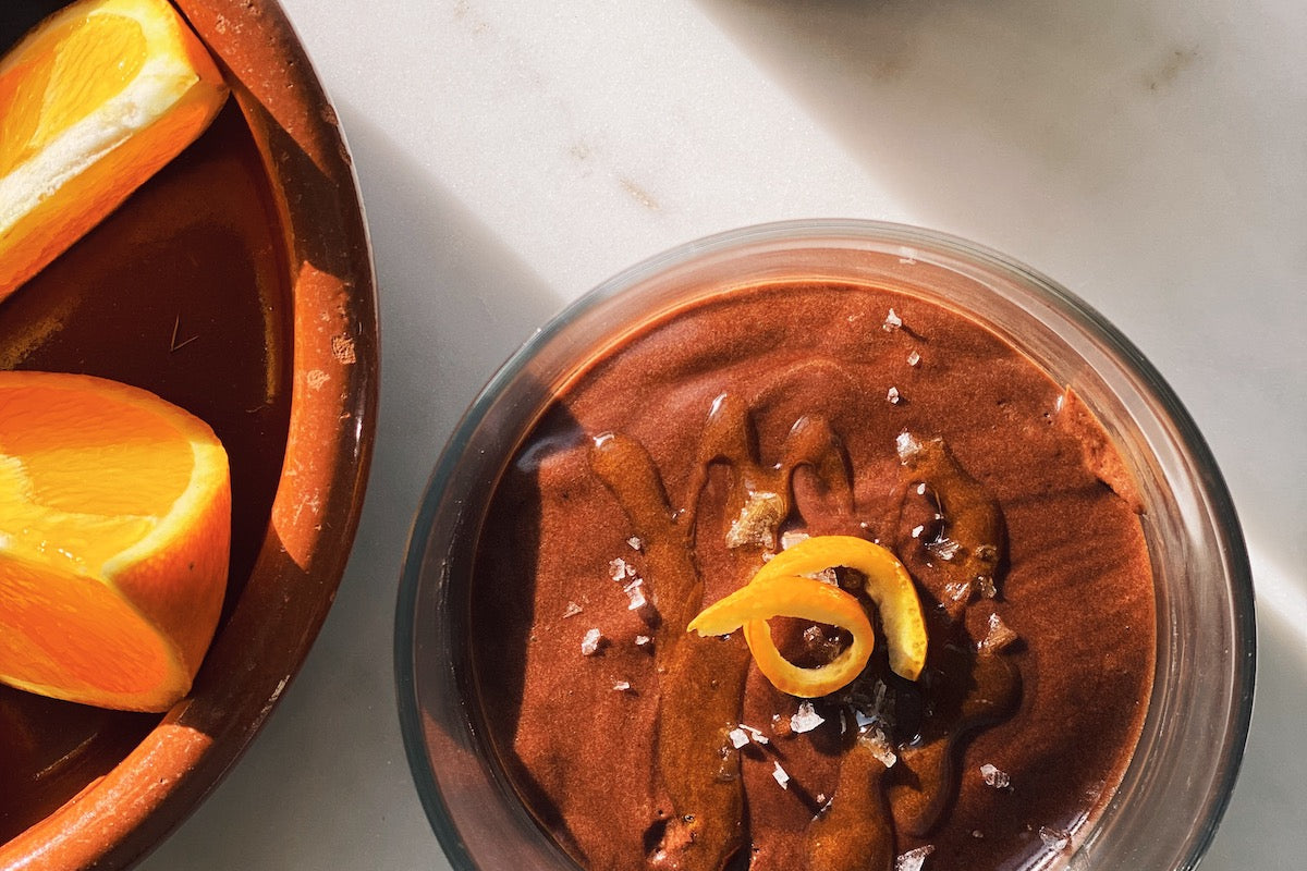 Image for Vegan chocolate mousse with olive oil: Absolutely aqua-FAB! ( Too much?) An ingenious and surprising use of in