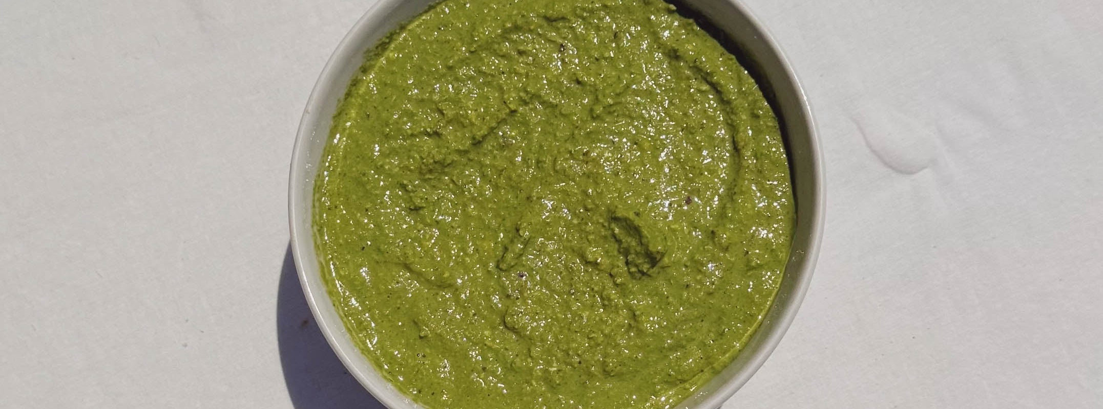 Image for Creamy pistachio pesto: This is a springy pairing for our new, grassy Greek EVOO