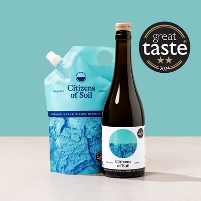 Greek Extra Virgin Olive Oil Bottle and Pouch Set